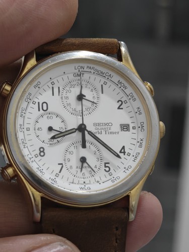 Seiko 5t52 6a19 world timer - 5t52-6a19,
