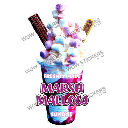 Marshmallow cream sundae - cream,