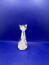 A PINK GLASS CAT BY ALUM BAY