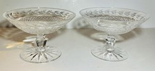 Waterford Crystal, Glandore Round Compote Bowls, candy bowls, 6" Diameter Pair