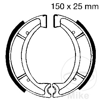 Ebc brake shoes without spring - without,