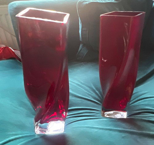 Vintage murano twisted red - vintage,