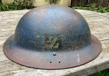 original ww2 1939 british homefront helmet with formation flash Navy Z force ?
