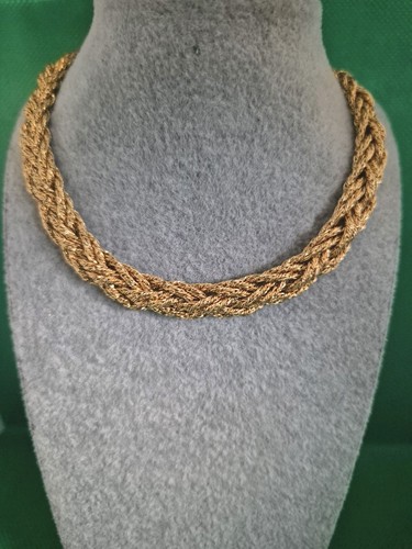 Vintage gold toned woven - vintage,