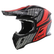 Airoh Aviator ACE 2 Proud, matt Black Red Grey, Offroad MX Helmet, ECE22.06
