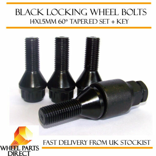 Black locking wheel bolts - black,