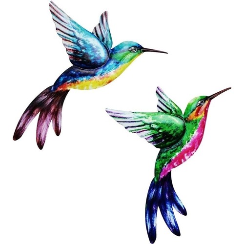 2pcs large metal hummingbird - 2pcs,