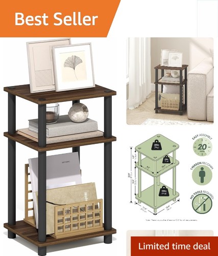 Stylish tier open - shelf, end
