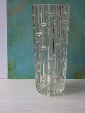 Art Glass Czech Mid Century Modernist Clear  Vase Frantisek Vizner Sklo Union