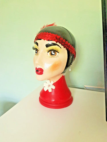 Hand painted mannequin head - hand,
