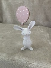 Small Bunny Rabbit With Ballon. Decorative Bunny Ornament. Mint Condition