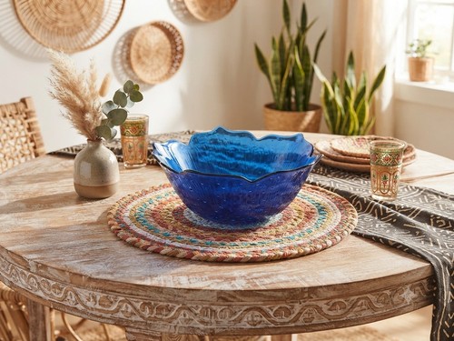 Vintage cobalt blue art - blue, glass