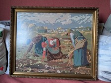 Large Vintage Needlepoint Art