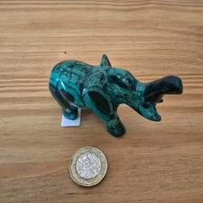 Malachite Elephant Carving |