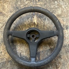 Genuine Classic MINI COOPER  3 Spoke Black Leather Steering Wheel Bad Condition 