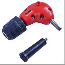 RIGHT ANGLE DRILL ATTACHMENT 3/8" 10MM KEYLESS CHUCK KEY ADAPTER F3045