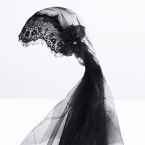 Black muslim lace veil wedding - lace,