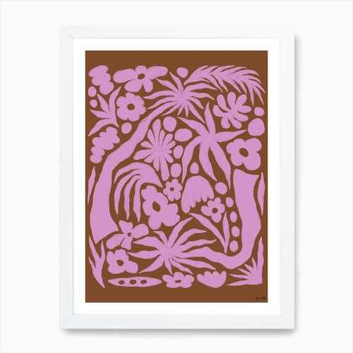 Tall trees and flowers - tall, art