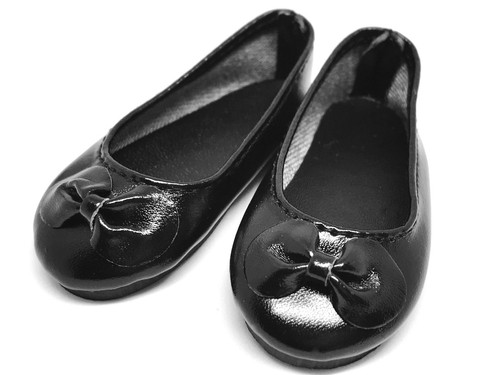 Black flat ballet shoes - ballet,