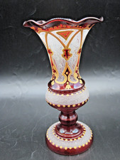 Bohemian flashed over ruby red - flashed,