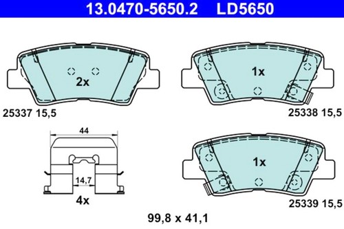 Ate disc brake pad set - brake, for