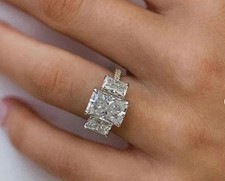 5CT Asscher Cut Lab Created