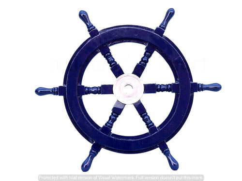 Wheel decor wooden brass - 12"wheel,