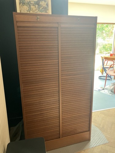 Double tambour cupboard two - cupboard,
