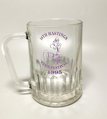 Vintage beer glass hastings - beer, ,