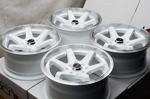 15x7 white wheels - 15x7, 4