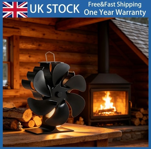 6blade heat powered stove top - powered,