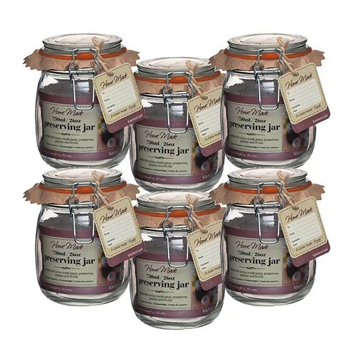 Preserve jars with clip top