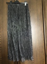 M&S Long Lurex Skirt, Anthracite colour, new, UK Size 10