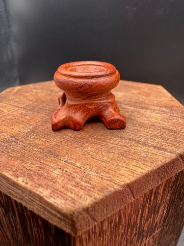 Crystal stand sphere - crystal, wooden