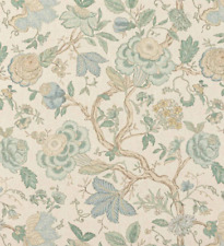 COLEFAX AND FOWLER FABRIC DESIGN Mariella 4.4 METRES OLD BLUE 100% LINEN MARIUS