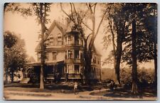 Postcard Large Residential Home Boy on Tricycle RPPC D144
