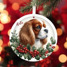 Personalised Cavalier King Charles Spaniel Christmas Decoration - Xmas Ornament