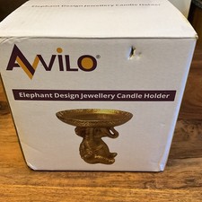 Gold Elephant Candle Holder