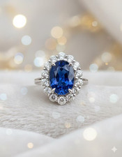 5.00 Ct Oval Cut Natural Blue