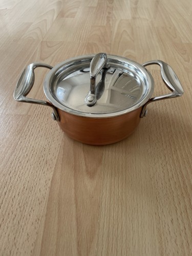 Copper pan with - copper, handles
