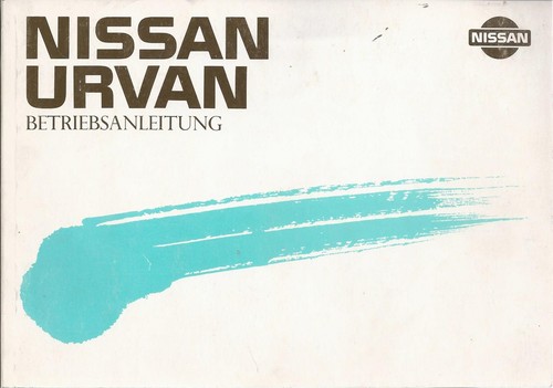 Nissan urvan 1989 owners - urvan,
