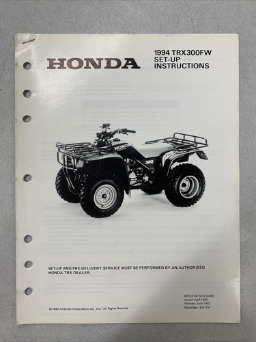 1994 honda trx300fw atv - trx300fw,