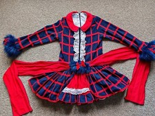Romany Spanish girls dress age 6 years smocked designer tartan check frilly