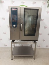 Used Rational 10 Grid SCC White Efficiency Electric Combi Oven On Stand,DEL INC.