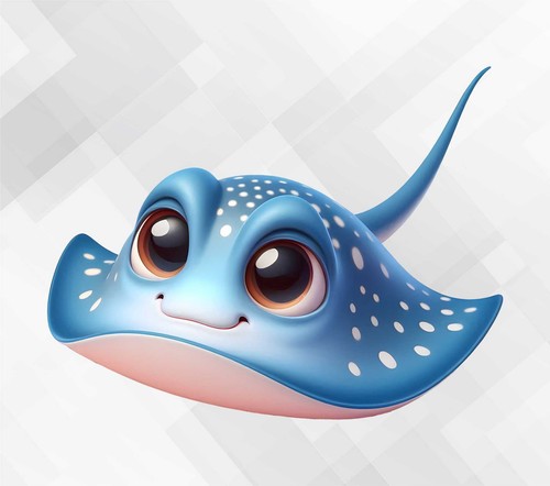 Stingray fish wall vinyl decal - stingray,