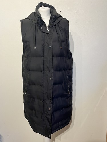 Black zara hooded - long, gilet