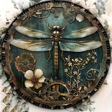 Steampunk Dragonfly Metal Wall