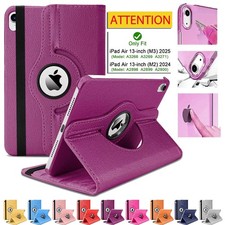 Smart Case For iPad Air 13 M2 M3 2025 Leather Rotating Case Stand Cover 13-Inch