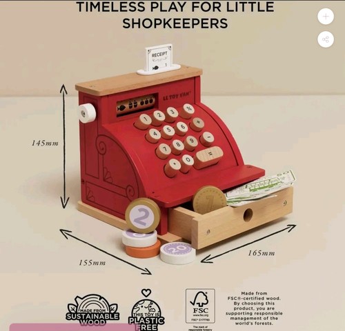 Toy van wooden - le,