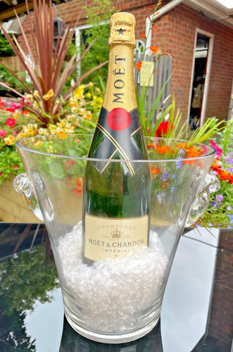 Glass champagne ice bucket - glass,